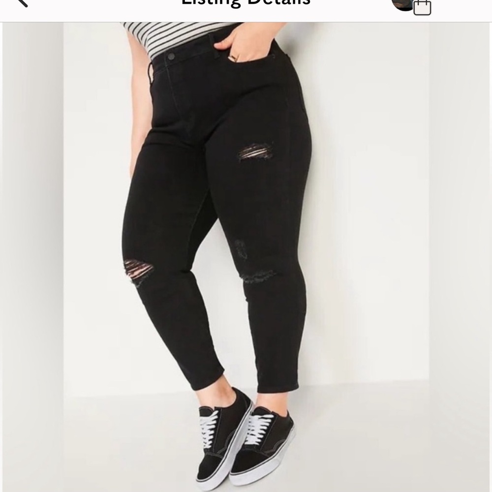 EUC Old Navy pop icon, skinny mid rise, black jeans